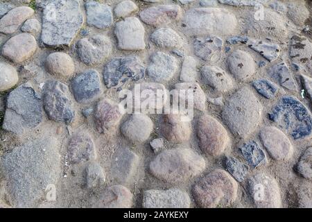 Background - Stacked Stone rocks Wall. Stock Photo