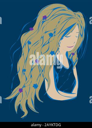 Cute pregnant woman in flowers. Pregnancy and motherhood. Carrying a baby.  Flat illustration with place under the text, as information for expectant  mothers. 6322800 Vector Art at Vecteezy