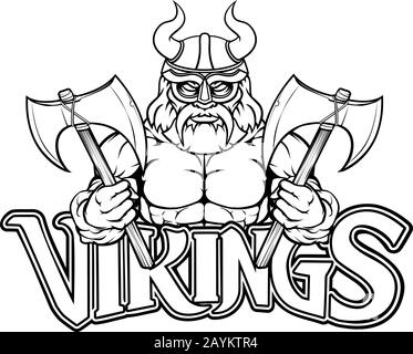 Viking Warrior Sports Mascot Stock Vector