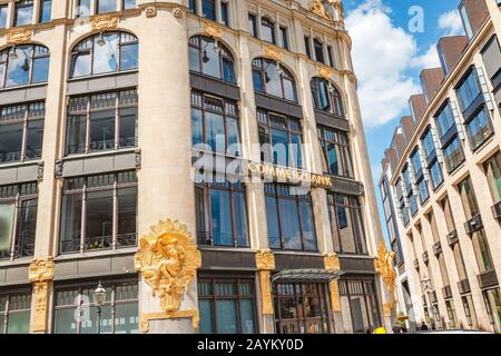 LEIPZIG, GERMANY - MAY 21, 2018: Leipzig bank Commerzbank Exterior Architecture Stock Photo