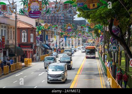 Little India district of Singapore where the culture is principally Asian / Indian and is a major tourist attraction in Singapore city, Asia Stock Photo