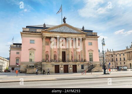 17 MAY 2018, BERLIN, GERMANY: Berlin Staatsoper State Opera building Stock Photo