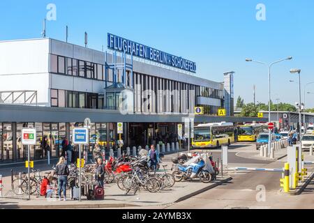 BERLIN, GERMANY, 20 MAY 2018: The Schoenefeld international airport Stock Photo