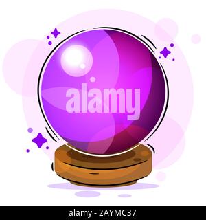 Magic ball Illustration Suitable For Greeting Card, Poster Or T-shirt Printing. Stock Vector