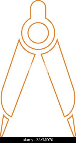 Pixel perfect Compass icon, math, protractor for commercial, print media, web or any type of design projects. Stock Vector