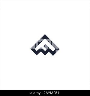Initial letter af or fa logo design template Stock Vector