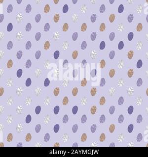 abstract seamless vector pattern with striped dots on violet background Stock Vector