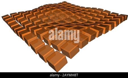 Translucent cubes on a white background. Stock Vector