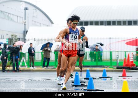Kobe, Hyogo, Japan. 16th Feb, 2020. Satoshi Maruo Athletics : The 103rd Japan Track & Field National Championships Men's 20km Walk race in Kobe, Hyogo, Japan . Credit: Naoki Morita/AFLO SPORT/Alamy Live News Stock Photo