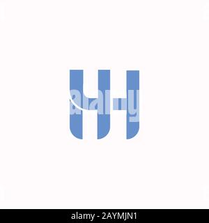 initial letter yh or hy logo vector design Stock Vector