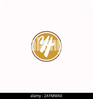 initial letter yh or hy logo vector design Stock Vector
