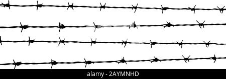 Abstract vector banner. Barbed wire background Stock Vector