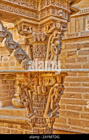 Chandraprabhu Jain Temple, Jaisalmer, Rajasthan, India Stock Photo