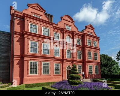 Kew Palace is a British royal palace in Royal Botanic Gardens, Kew on the banks of the Thames near Richmond, Surrey, England. Stock Photo