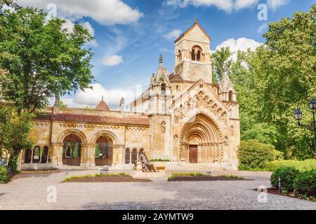 Church of Jaki in Vajdahunyad castle complex in Budapest, Hungary Stock Photo