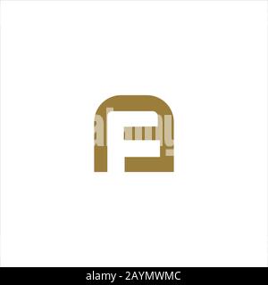 Initial letter af or fa logo design template Stock Vector