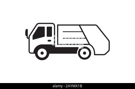 garbage truck illustration Stock Vector