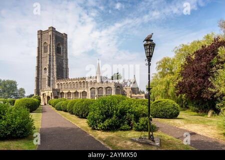 15th-century St Peter and St Paul's Church in the picturesque medieval village of Lavenham, Suffolk, England, UK