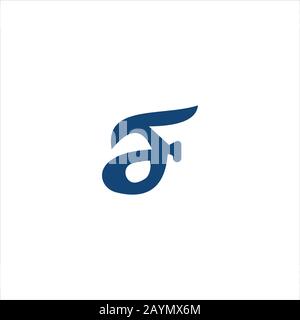 Initial letter af or fa logo design template Stock Vector