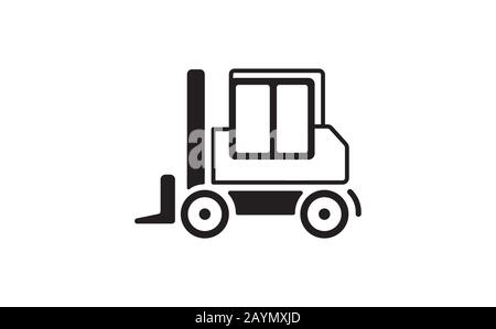 fork lift illustration Stock Vector