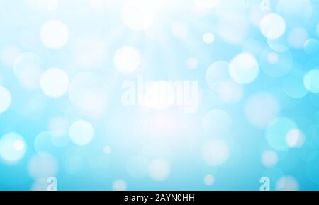 Abstract blue background with bokeh. Vector illustration Stock Vector