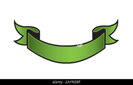 ribbon illustration (green) Stock Vector