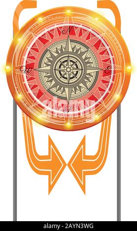 compass on swing Stock Vector