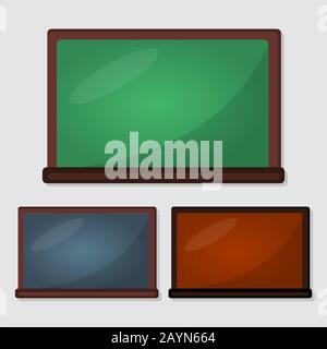 type of blackboard isolated vector illustration for school concept Stock Vector