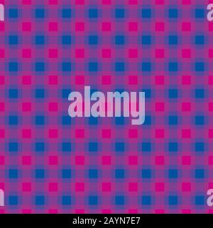 Purple and blue check pattern, square seamless tile. Also called checker or chequer. Step pattern, a texture used for textiles. Stock Photo