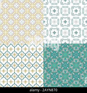 Moroccan arabic seamless pattern. Traditional Arabic Islamic background decorative design. Stock Vector