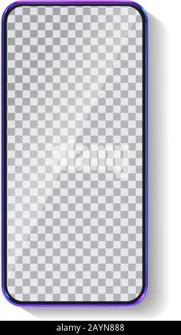 3D realistic colorful smartphone mockup. Template for infographics and UI design. Phone frame with blank display isolated templates. Vector cell phone Stock Vector