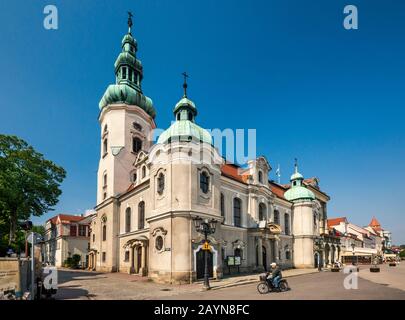 Evangelical Church at Rynek in Pszczyna, Silesia, Poland Stock Photo