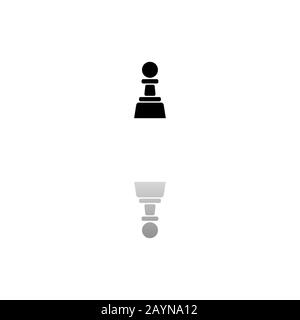 Chess board simple icons in color rounded square frames on white ...