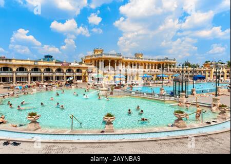 Szechenyi Thermal Baths, Budapest, Hungary Stock Photo