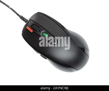 Computer mouse isolated on a white background. Top view. Stock Photo