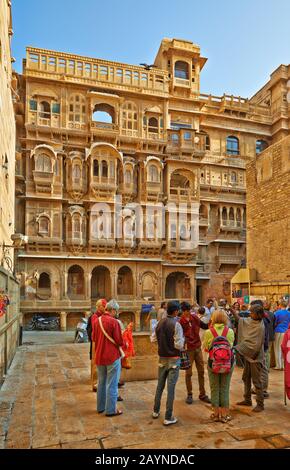 Patwon Ki Haveli, Jaisalmer, Rajasthan, India Stock Photo