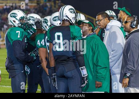 Miami Florida,Liberty City,Miami Dade College North Campus,Traz Powell Stadium,high school football playoffs,Central vs. South Dade,Black players,stud Stock Photo