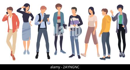 vector set of people characters Stock Vector