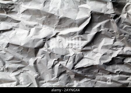 Crumpled up recycled paper texture background Stock Photo