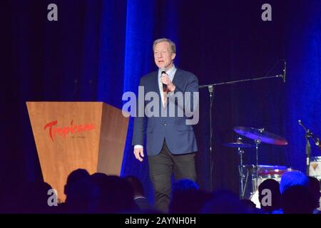 Las Vegas, USA. 15th Feb, 2020. Democratic Tom Steyer speaks to the crowd at the Nevada 2020 Democratic caucus kickoff inside the Tropicana Resort and Hotel on February 15, 2020 in Las Vegas, Nevada. Credit: The Photo Access/Alamy Live News Stock Photo