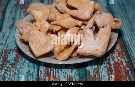 Traditional polish sweets / cake served and eaten on Fat thursday. Stock Photo