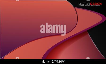 Vector design background. Creative abstract wave concept layout template. Stock Vector