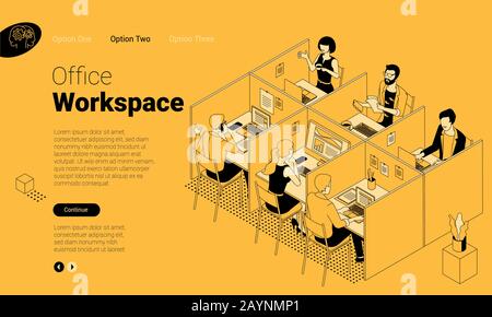 modern office coworking space Stock Vector