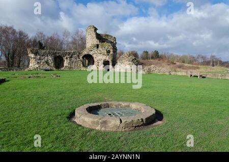 Flint Castle in the town of Flint, Flintshire, North Wales. The castle was the first of the ring of steel created by King Edward I Stock Photo