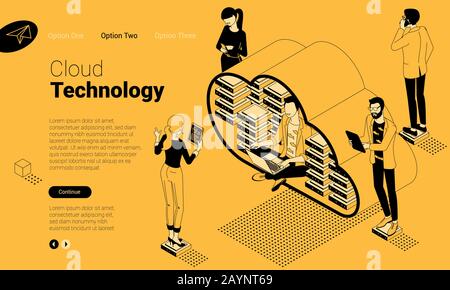 cloud service for online media Stock Vector