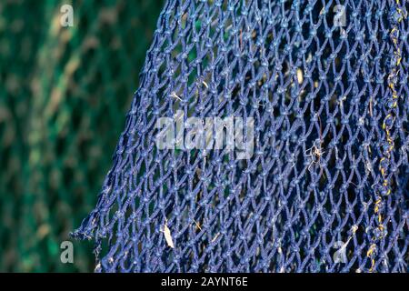 Close up of nylon fishing nets and ropes, Lyme Regis, Dorset, England Stock  Photo - Alamy