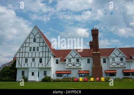 Keltic Lodge Resort and Spa is located along the Cabot Trail on Cape Breton Island, Nova Scotia, Canada. Stock Photo