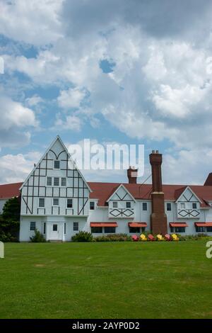 Keltic Lodge Resort and Spa is located along the Cabot Trail on Cape Breton Island, Nova Scotia, Canada. Stock Photo