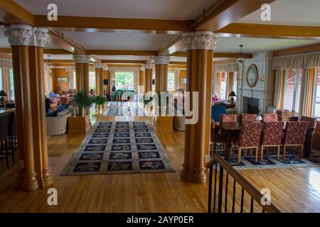 Interior of the Keltic Lodge Resort and Spa, which is located along the Cabot Trail on Cape Breton Island, Nova Scotia, Canada. Stock Photo