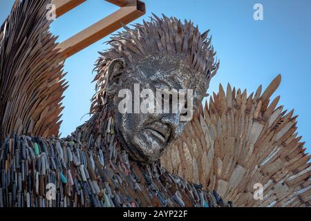 The Knife Angel sculpture, also known as the National Monument Against Violence & Aggression at the Sage, Gateshead Stock Photo